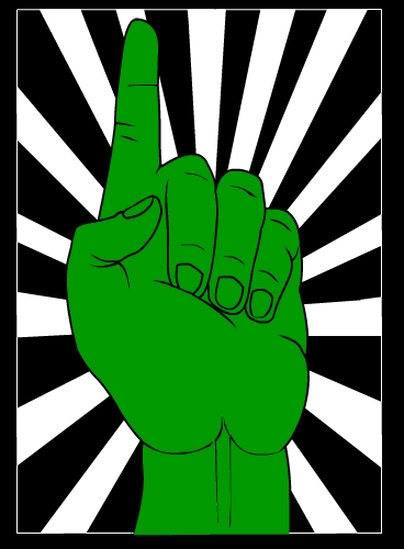 green hand